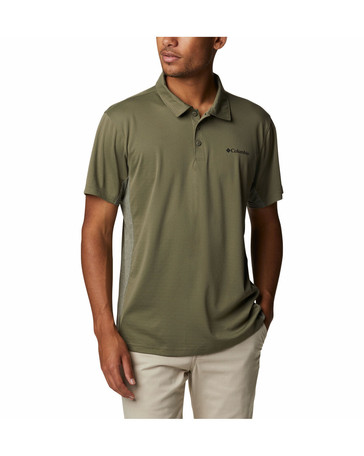 Columbia Mens Green Omni-Wick Zero Ice Cirro-Cool Polo Tshirt