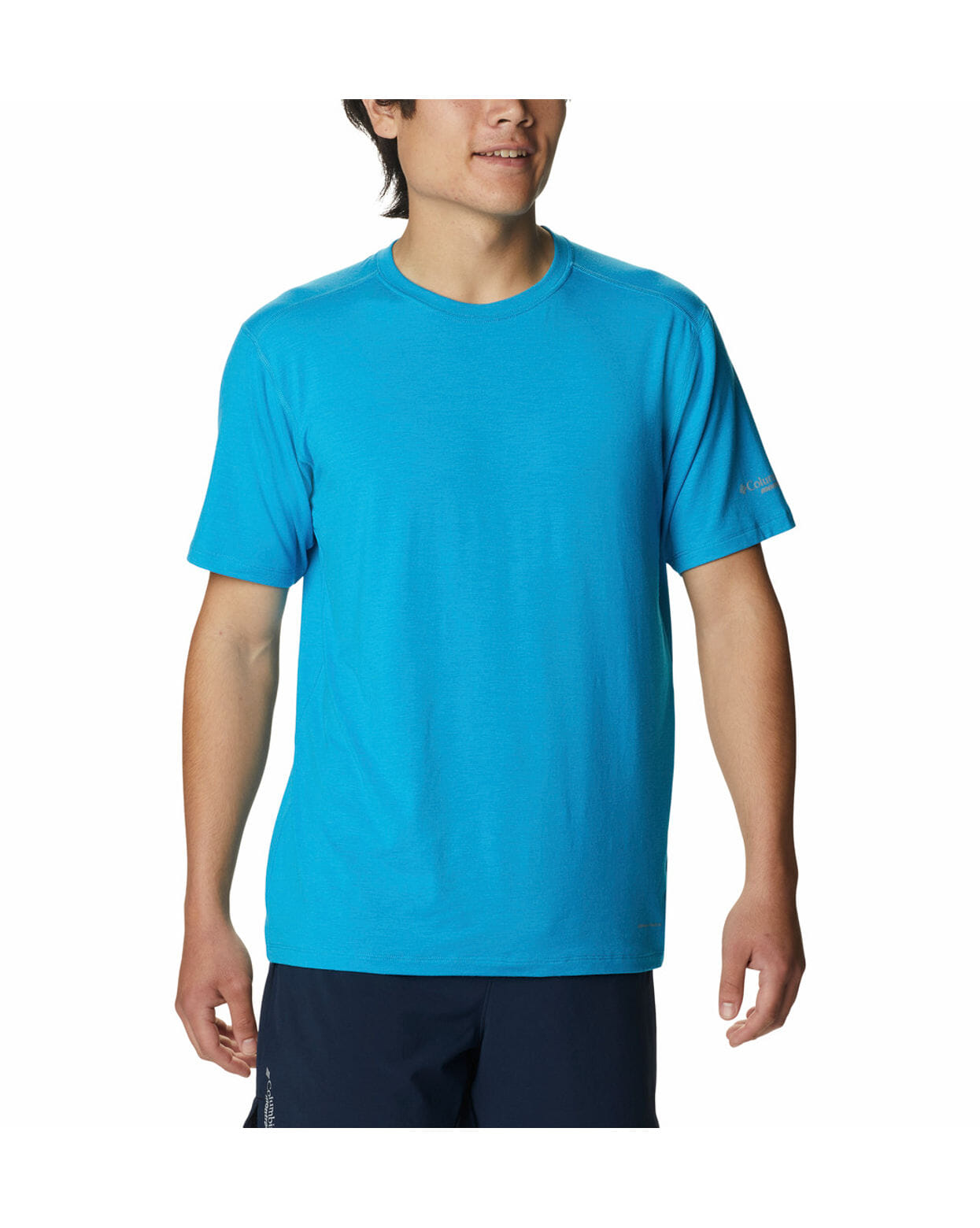 Columbia Mens Blue Omni-Wick M Endless Trail Running Tech Tshirt