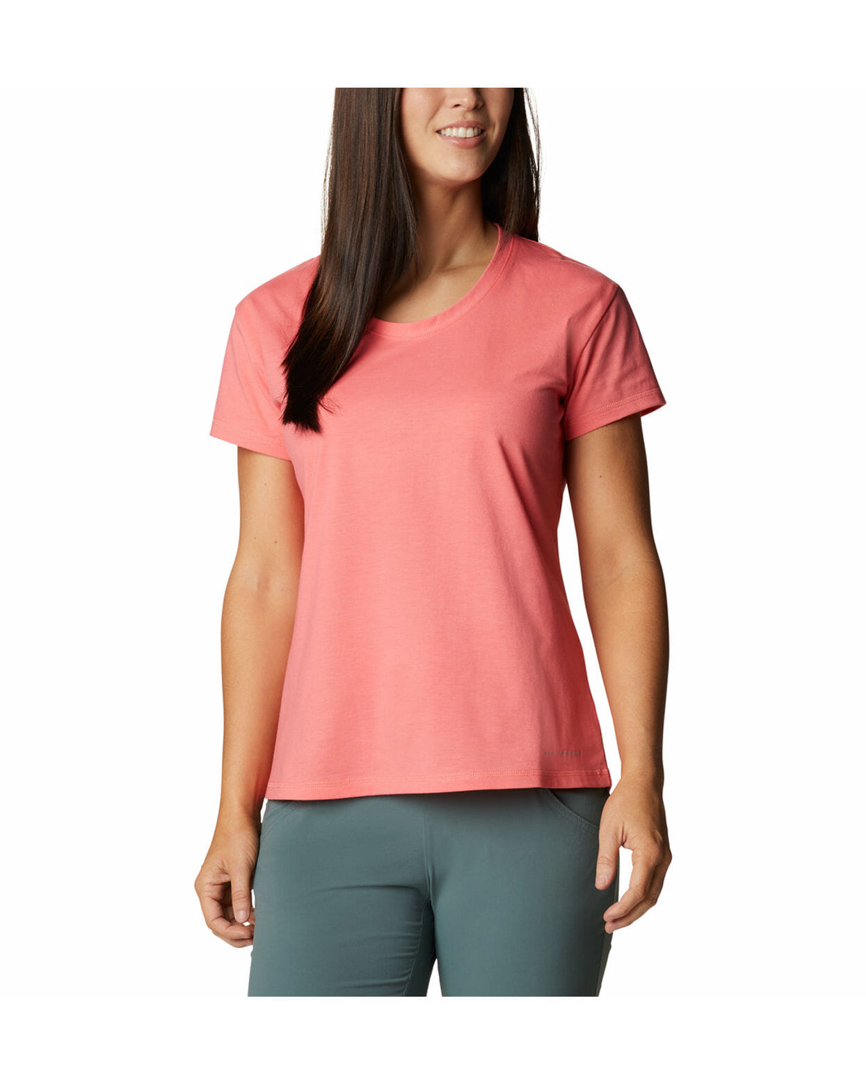 Columbia Womens Pink Omni-Wick Sun Trek Short Sleeve Tshirt