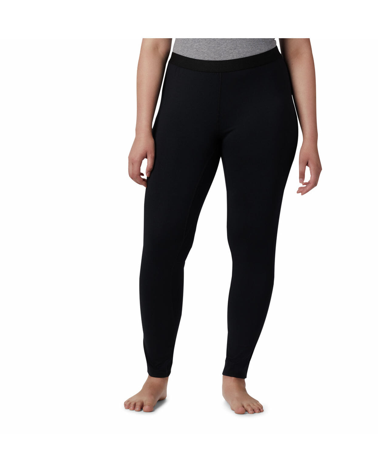 Columbia Womens Black Omni-Heat Reflective Midweight Stretch Thermal Bottom