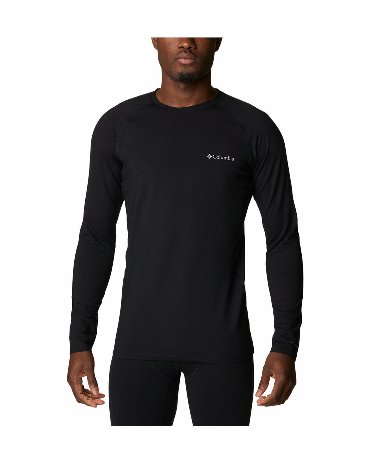 Columbia Mens Black Omni-Heat Infinity M Knit Long Sleeve Crew Thermal Top