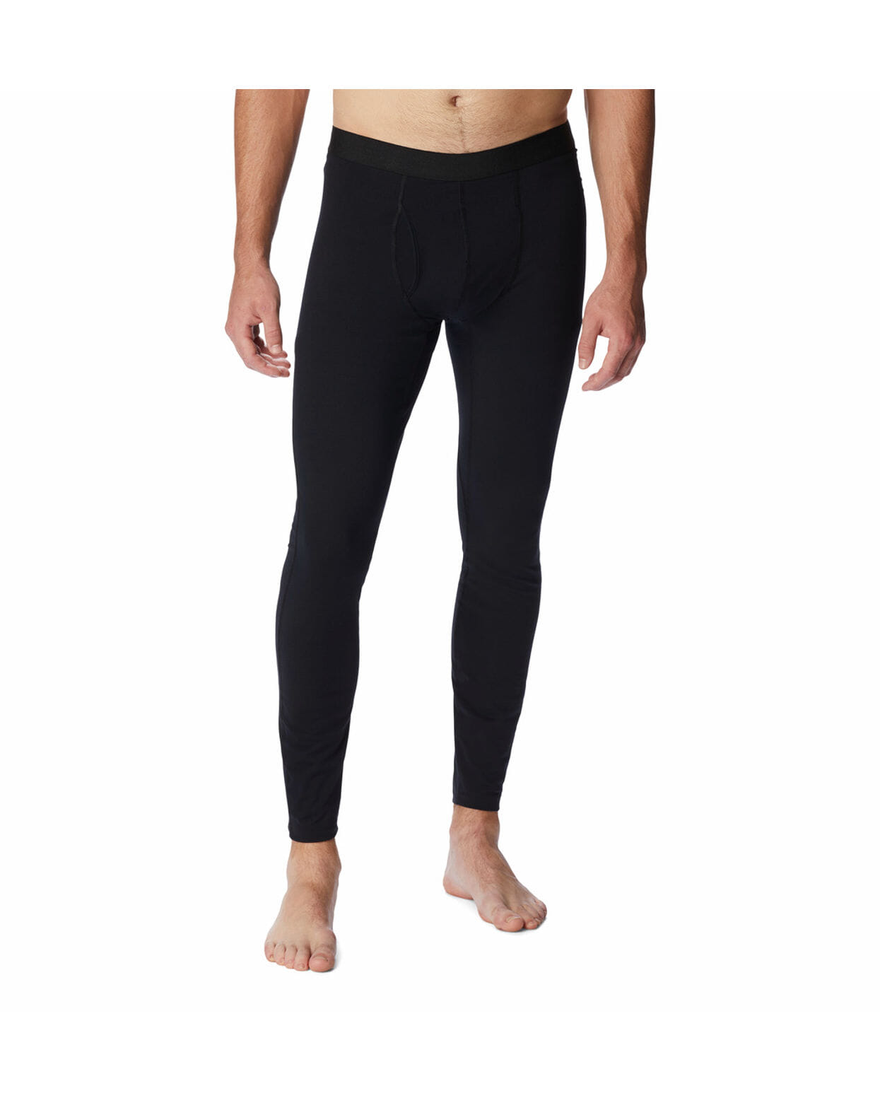 Columbia Mens Black Omni-Heat Reflective Midweight Stretch Thermal Bottom