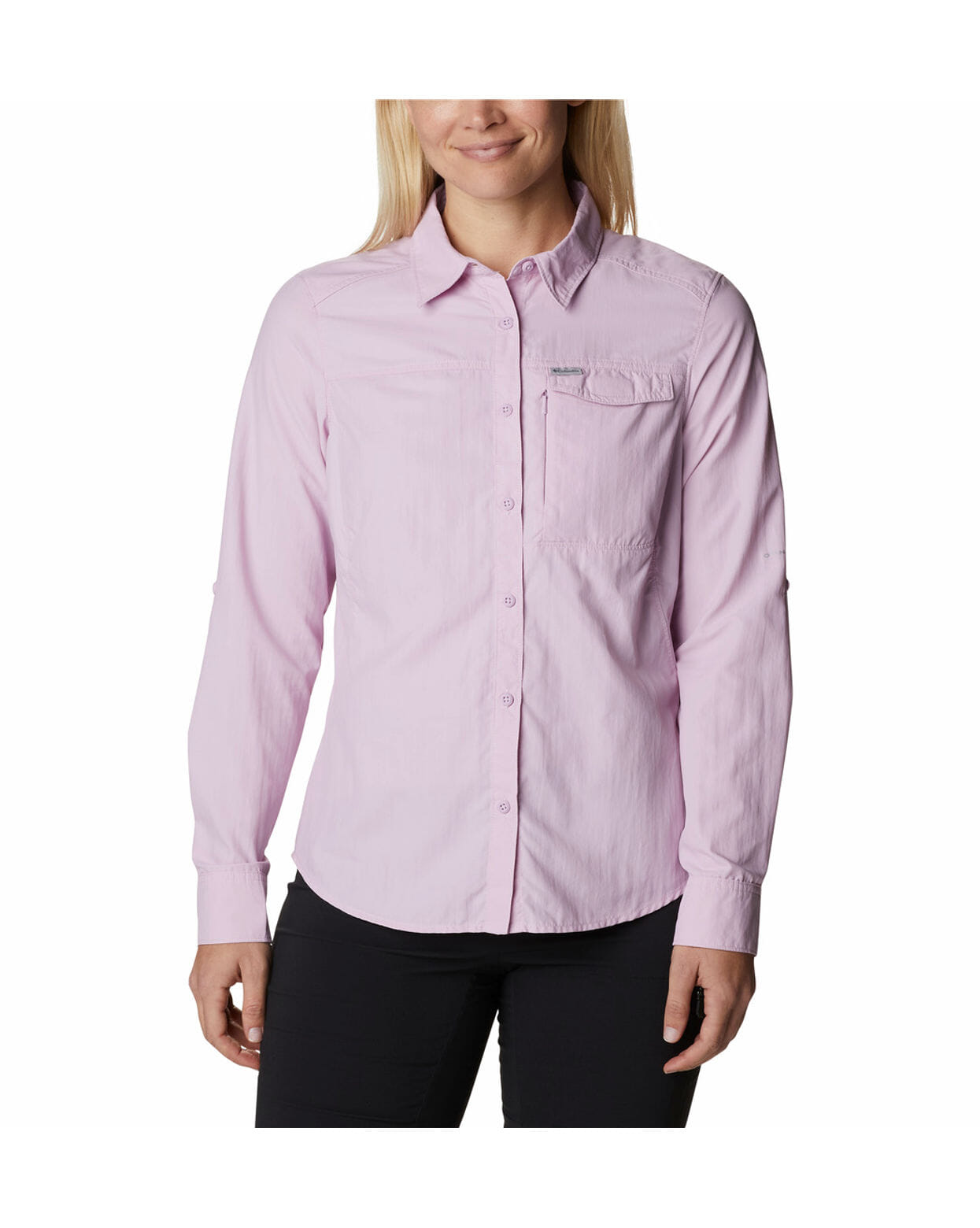 Columbia Womens Purple Omni-Wick Silver Ridge 2.0 Long Sleeve Shirt