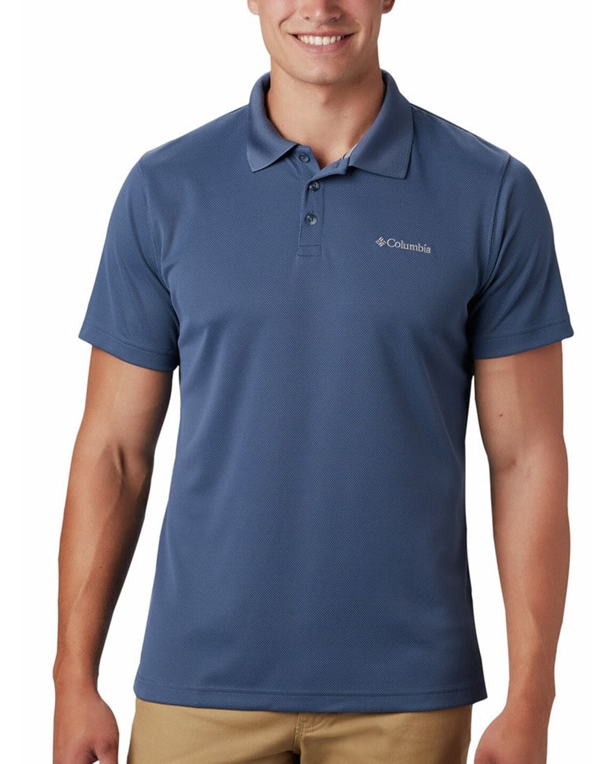 Columbia Mens Navy Omni-Wick Utilizer Polo Tshirt