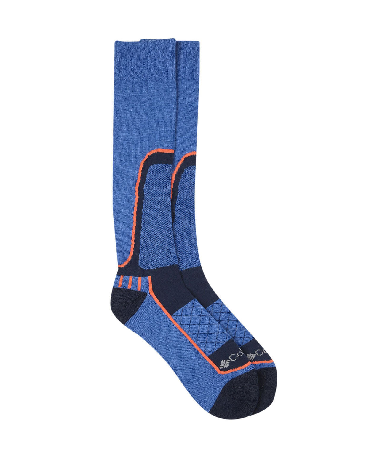 Columbia Unisex Navy Blue Socks Ux 1P Ski Otc/Lrg 1 Pair