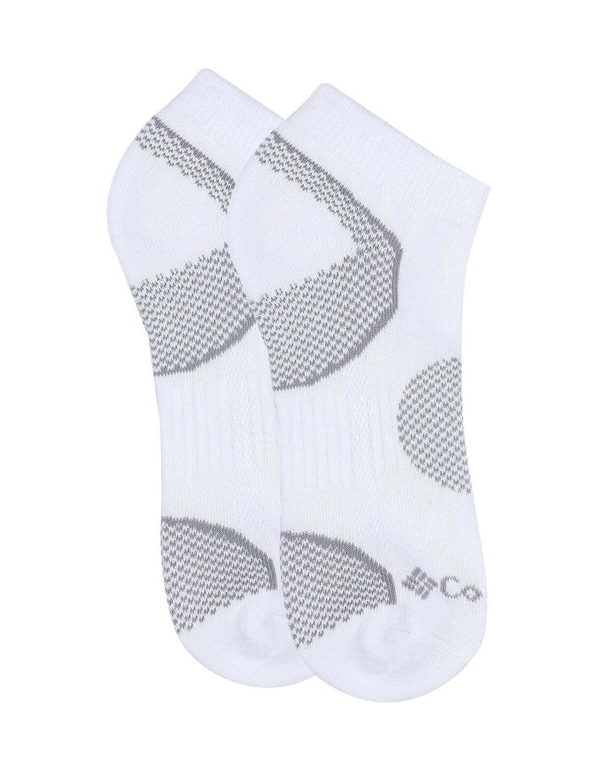 Columbia Women White Socks Wm Bal Pt Walk Locut (Pair of 2)