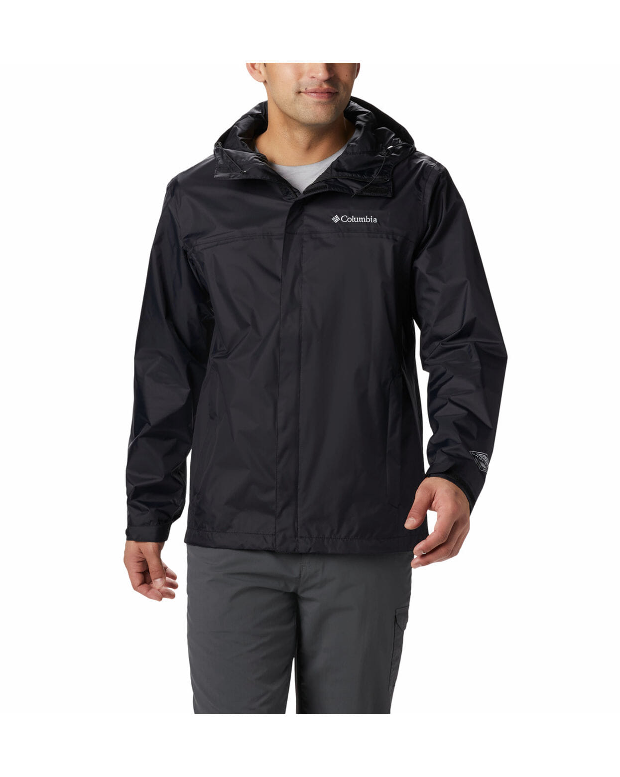 Columbia Mens Black Omni-Tech Watertight II Rain Jacket