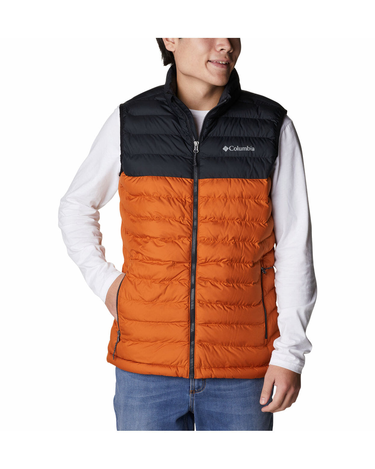 Columbia Men Orange Powder Lite Vest 