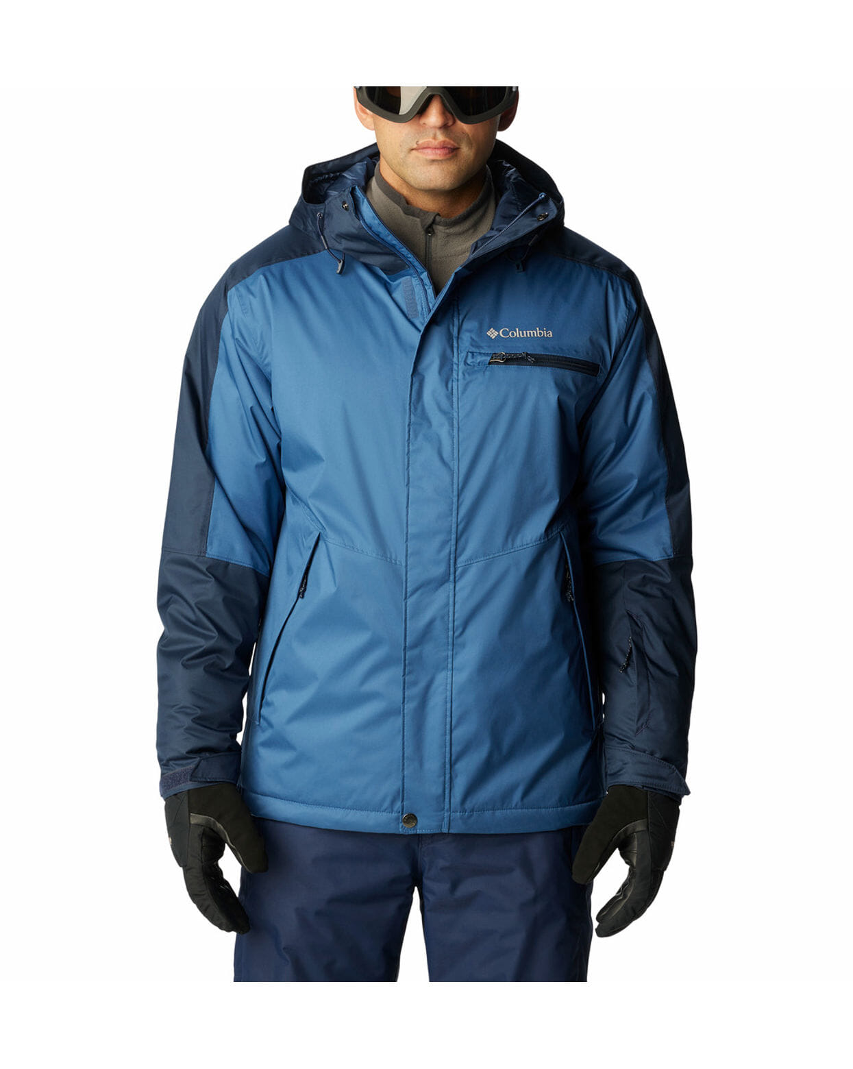 Columbia Mens Navy Omni-Heat Reflective Valley Point Jacket