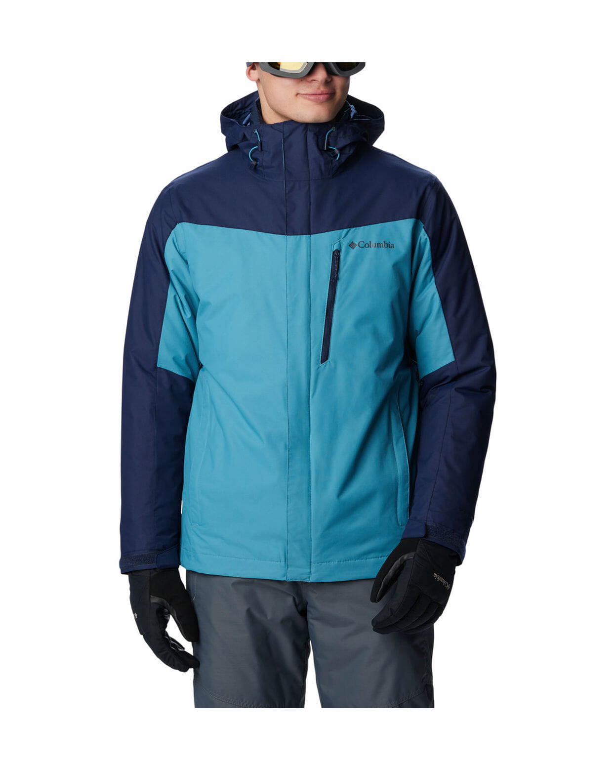 Columbia Mens Blue Omni-Heat Reflective Whirlibird IV Interchange Jacket