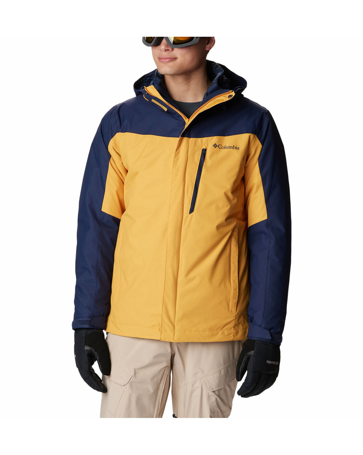 Columbia Mens Yellow Omni-Heat Reflective Whirlibird IV Interchange Jacket