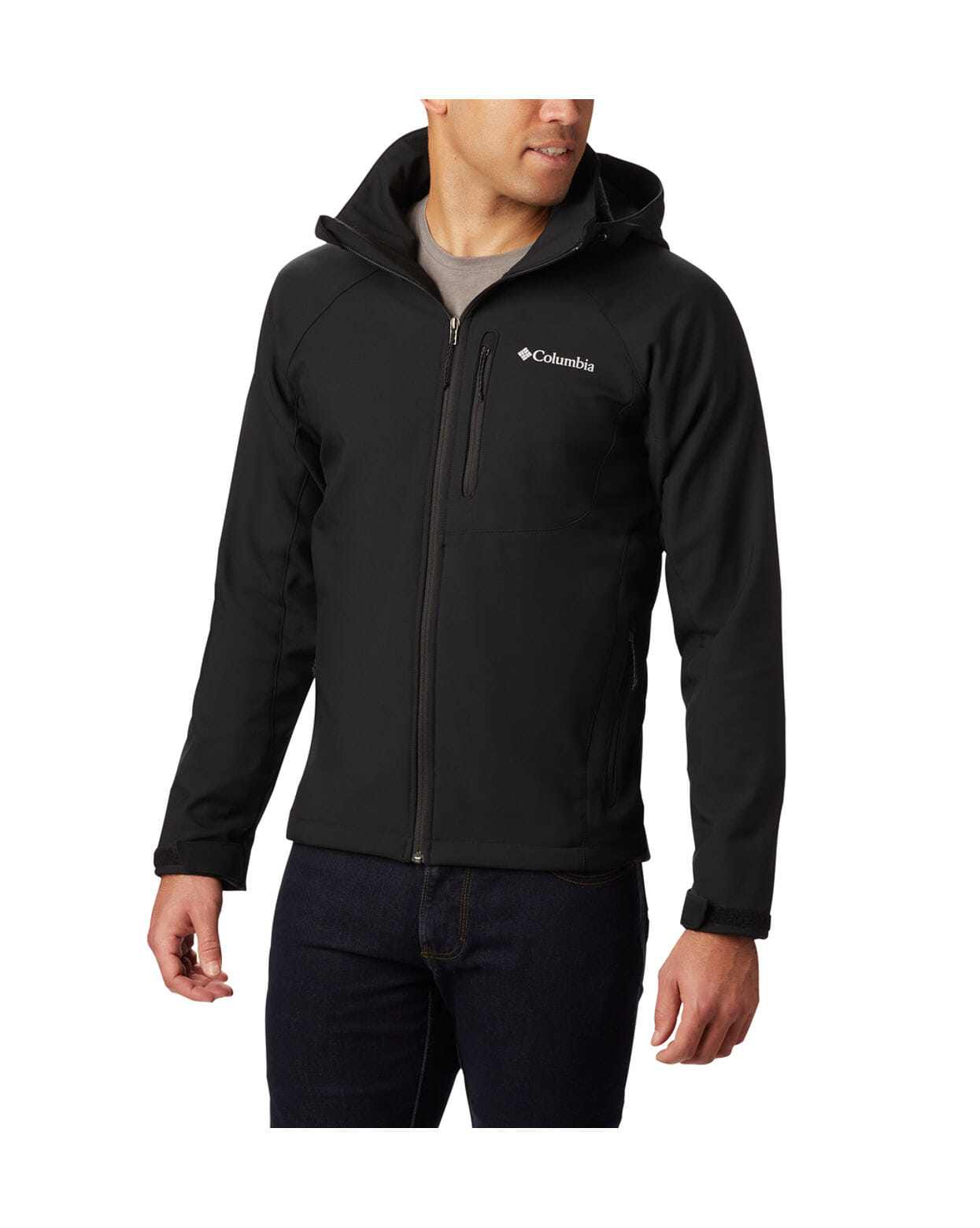 Columbia Mens Black  Cascade Ridge II Softshell Water and Wind Resistant Jacket