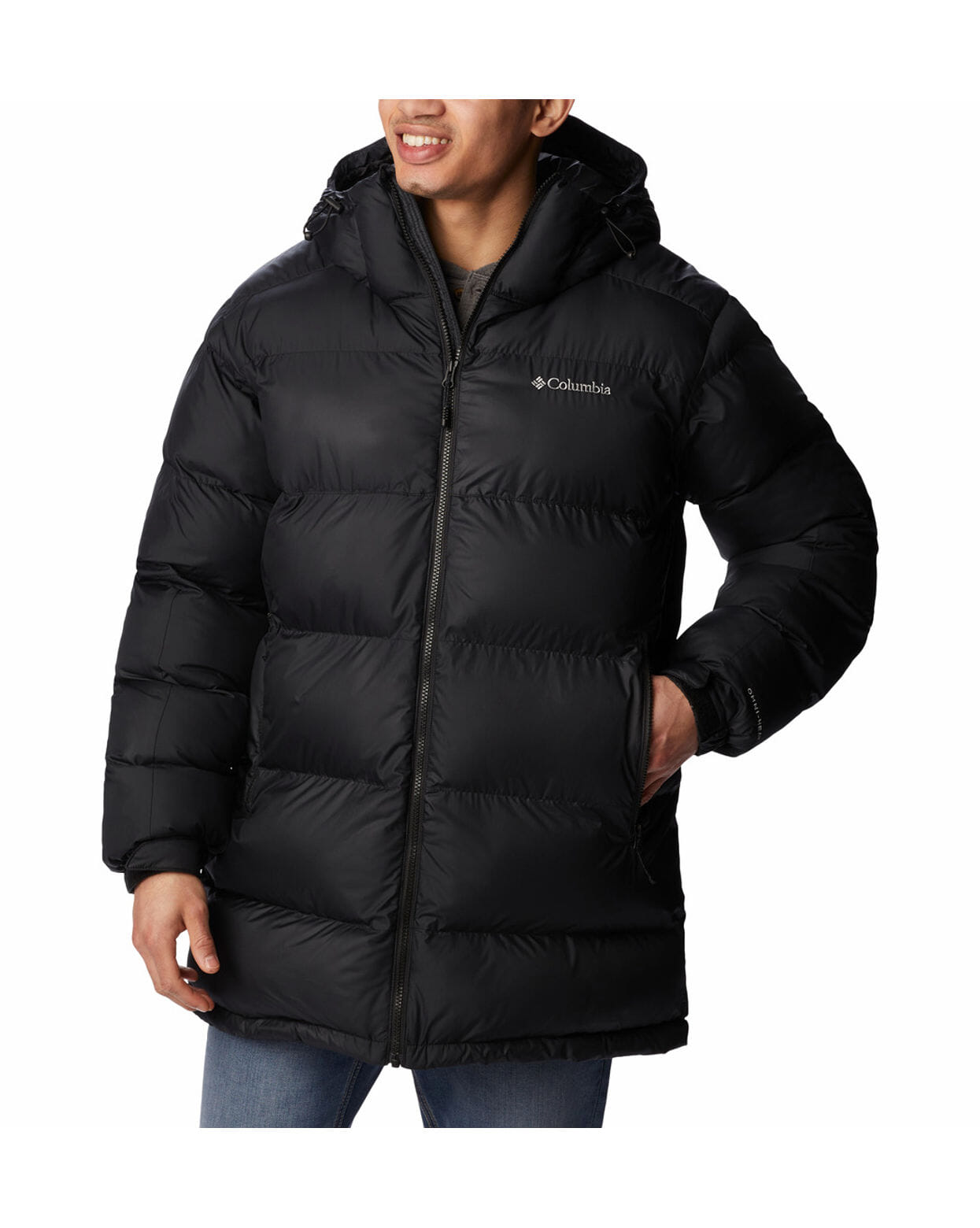 Columbia Mens Black Omni-Heat Reflective Pike Lake Parka Jacket