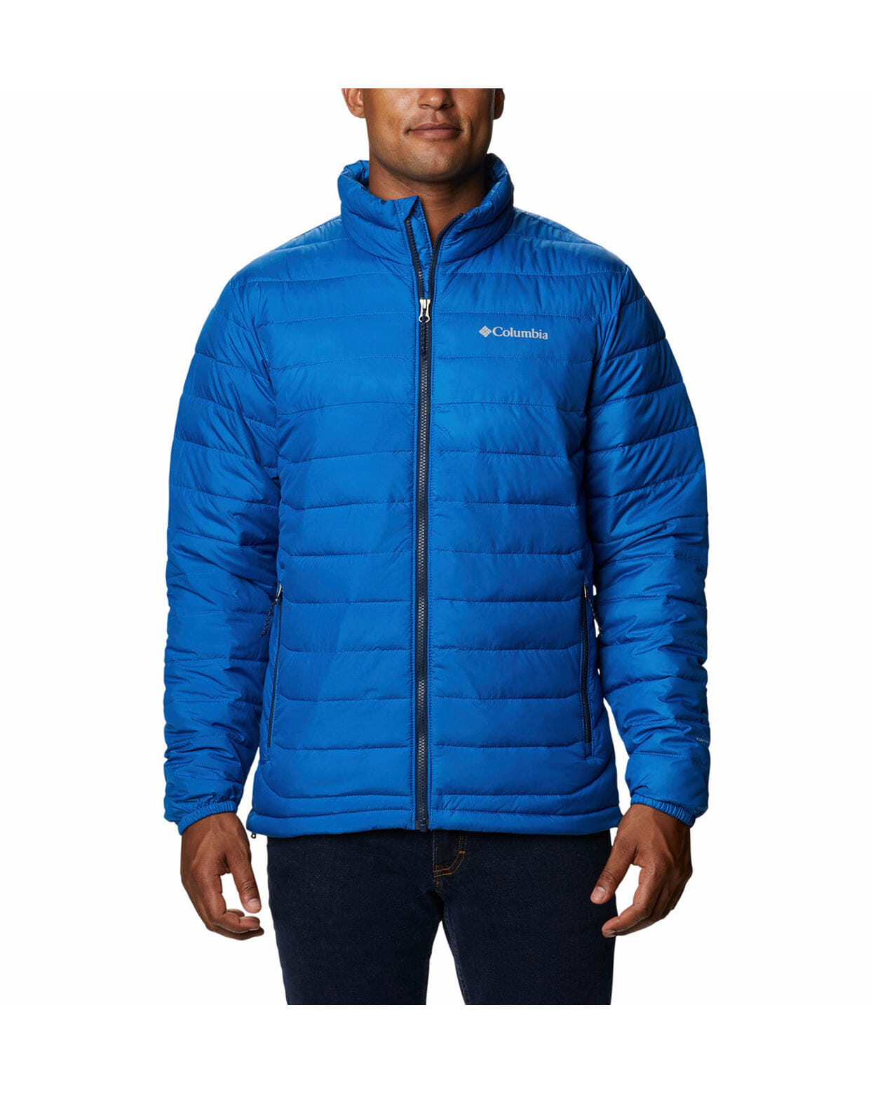 Columbia Mens Blue Omni-Heat Reflective Powder Lite Jacket