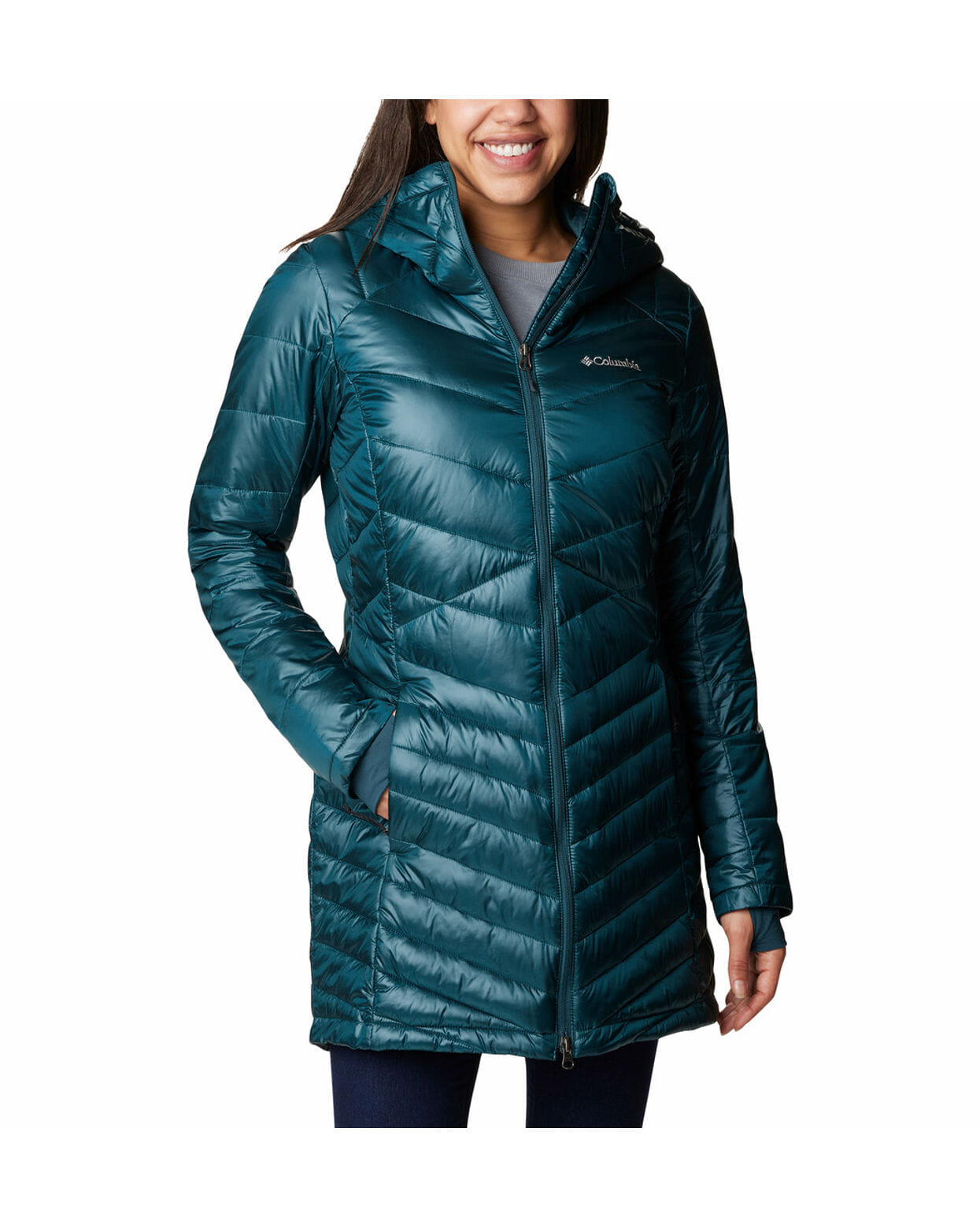 Columbia Womens Navy Omni-Heat Infinity Joy Peak Mid Jacket