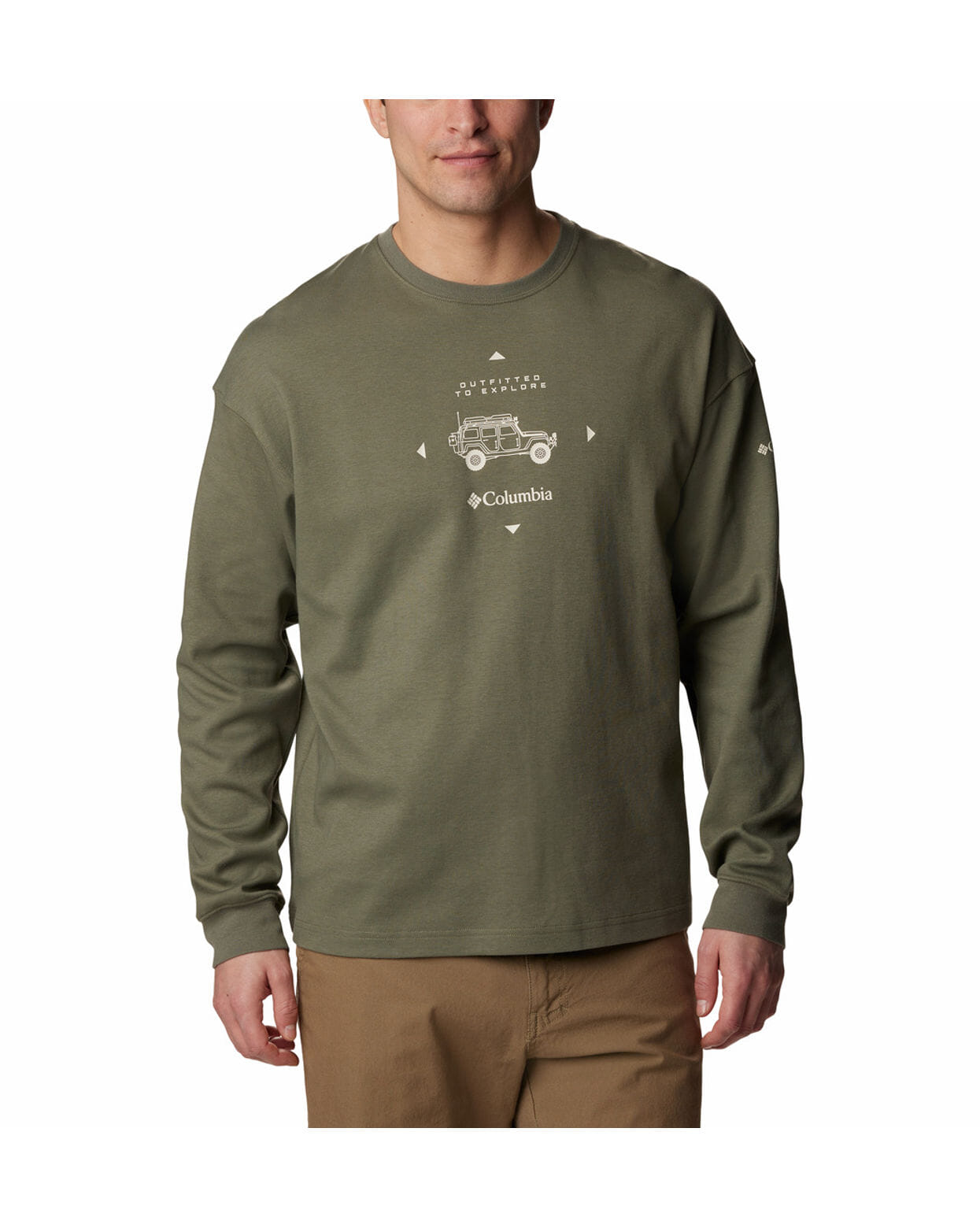 Columbia Mens Green UPF 50 Duxbery Relaxed Long Sleeve Tshirt