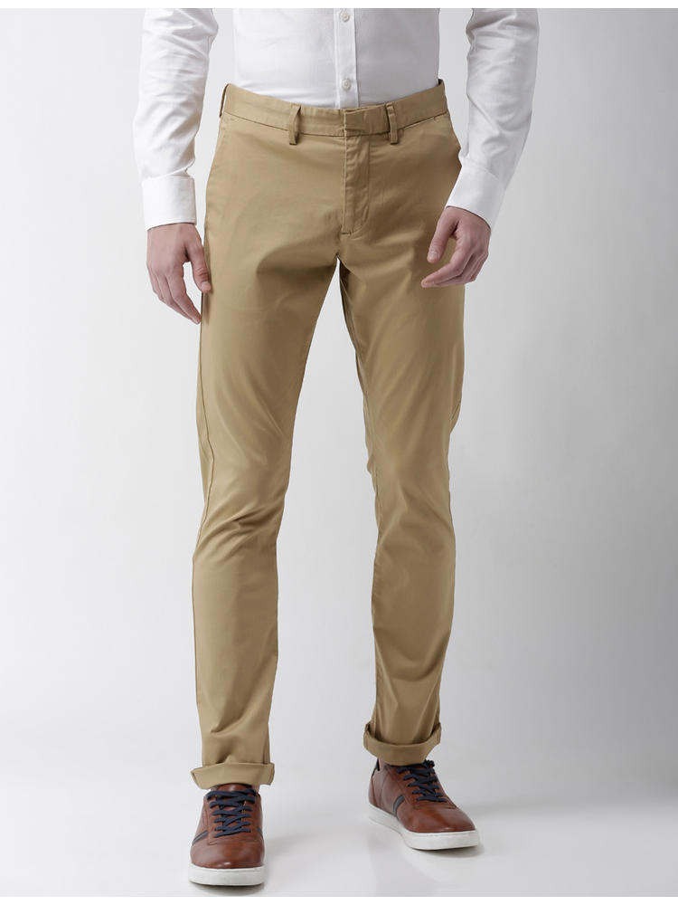 beige slim pants