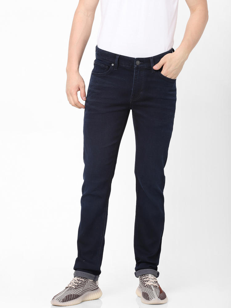 Buy Dark Blue Straight Fit Jeans Online at CELIO INDIA | 8355651