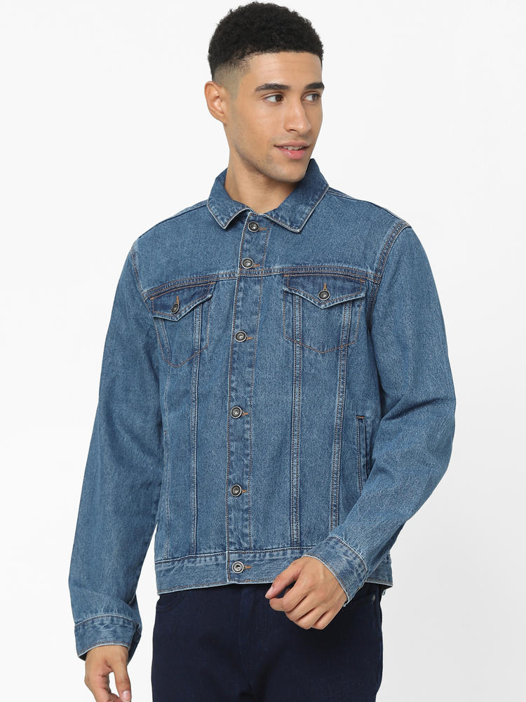 solid blue jacket