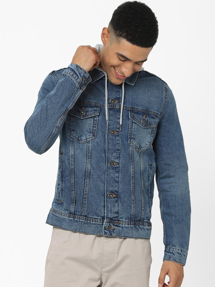 solid blue jacket