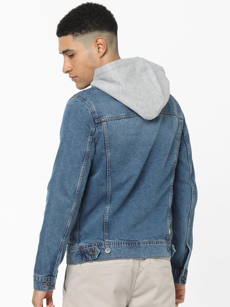 solid blue jacket