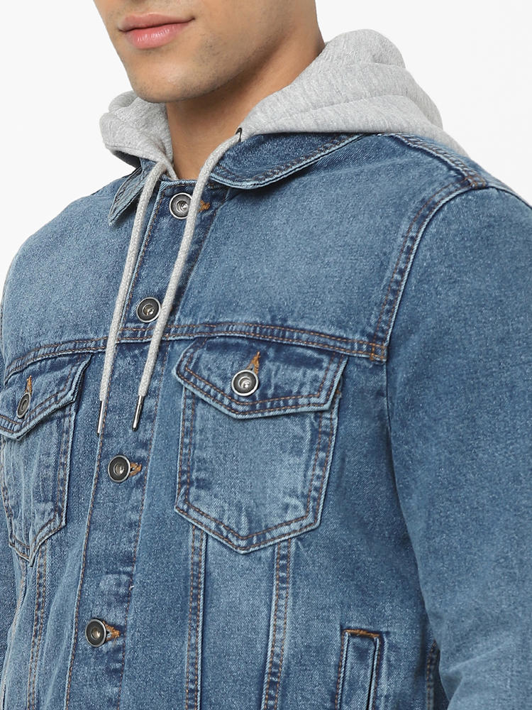 solid blue jacket