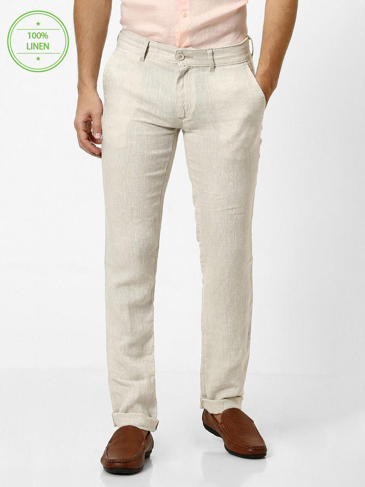 white slim chinos