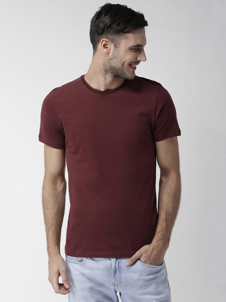 celio maroon shirt