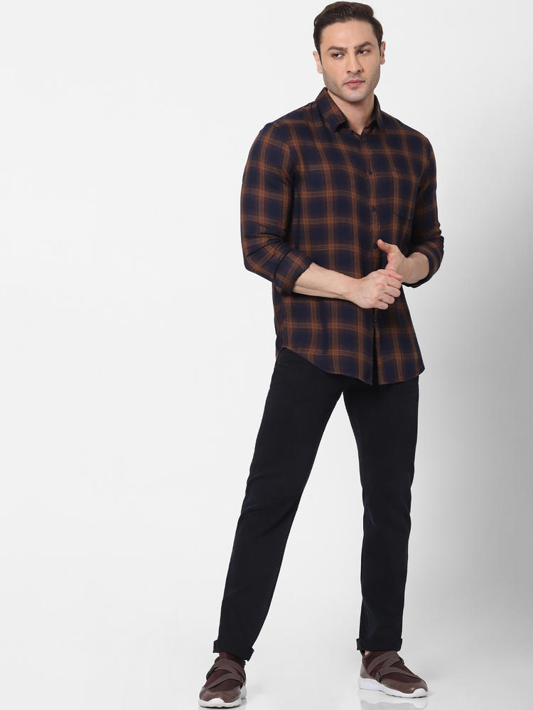Brown and black check shirt Clearance