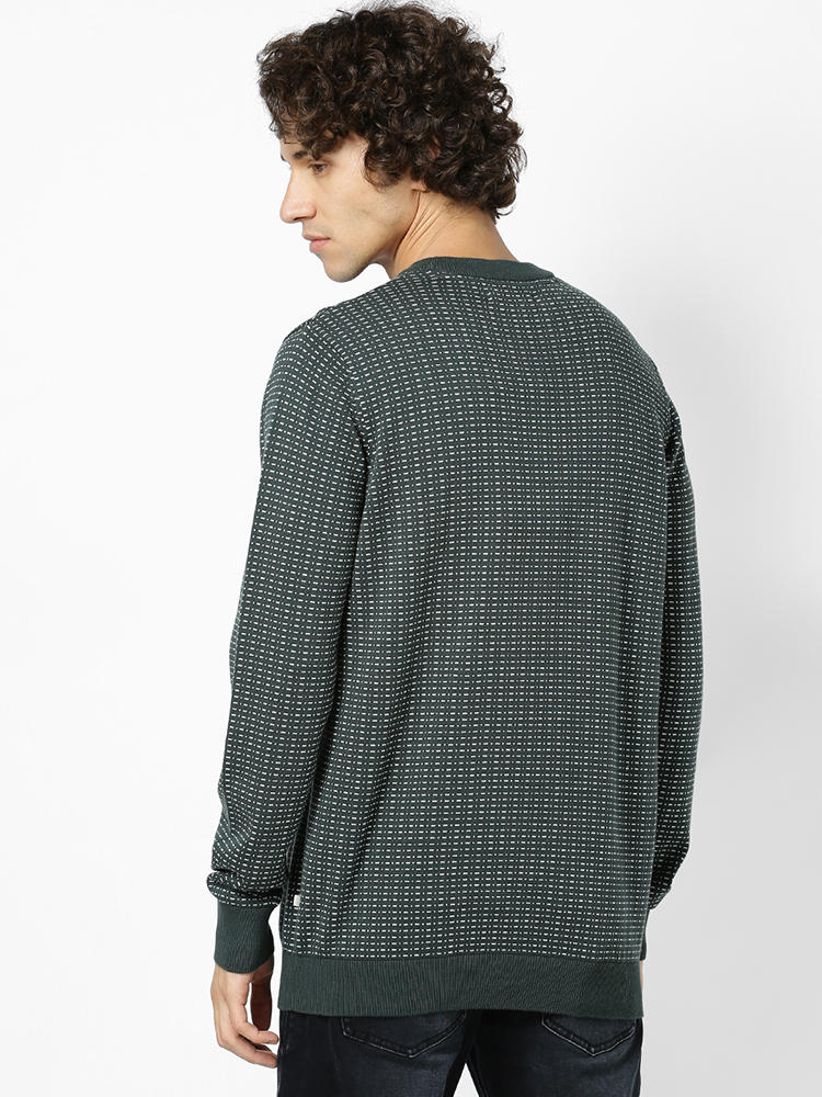 dark green crew neck jumper