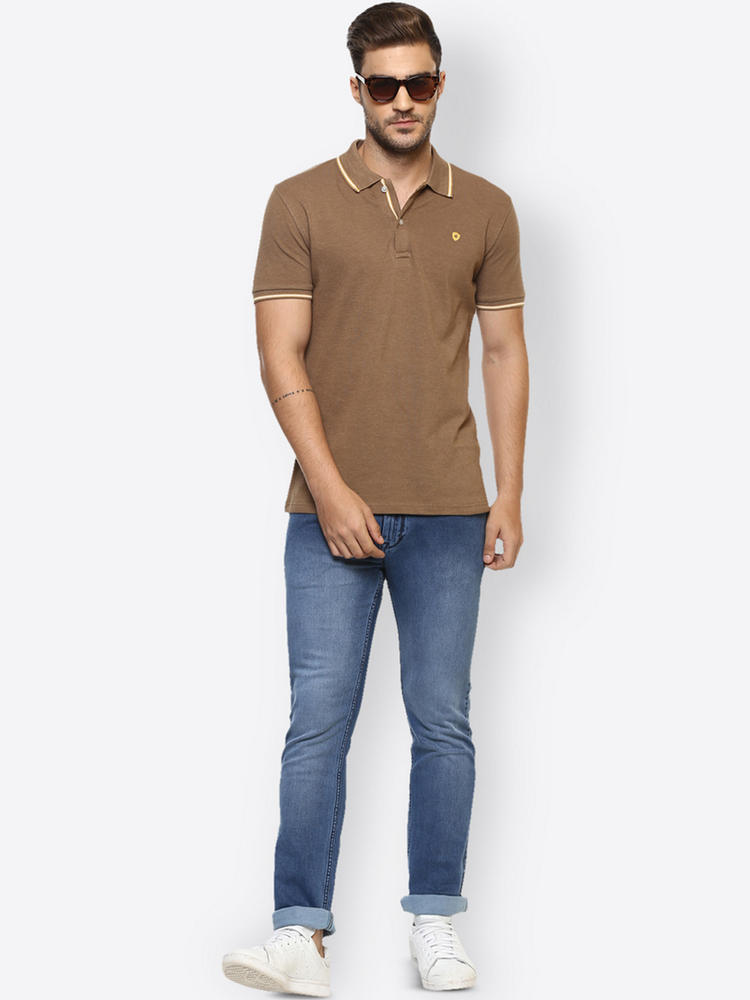 brown polo t shirt