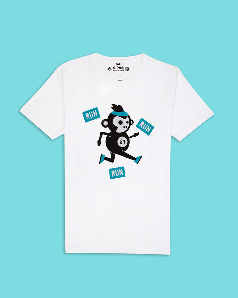 Light Monkey Running T-Shirt - White