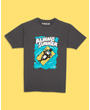Always Summer Floating Monkey Illustration T-Shirt - Charcoal Grey