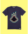 Boom Explosion Outline T-Shirt - Navy Blue