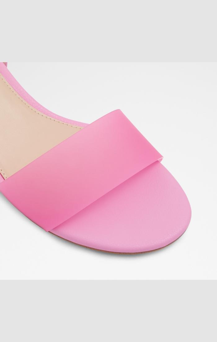 bright pink block heel