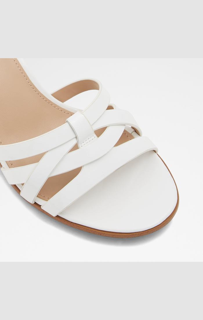 aldo white block heel