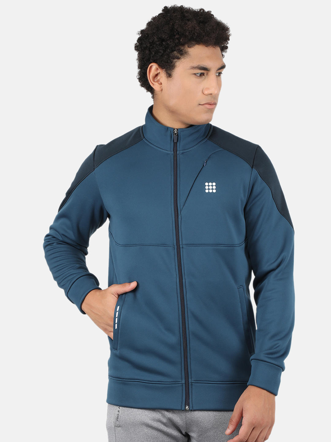 Rock.it Blue Round Neck Smart Fit Full Sleeve Sweatshirt
