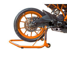 Rear Paddock Stand with Swing Arm Rest - Non Dismantlable Orange