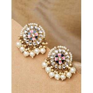 beautiful Wedding Ethinic Indian Traditional Claasic Pearl Embellished Drop Earrings For Women