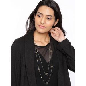 Gold-Toned Stone Studded Layered Necklace