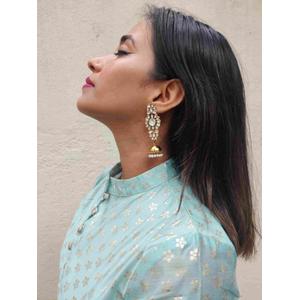 Gold-Toned Floral Jhumkas