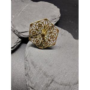 Ethnic Indian Traditional Gold Hexa Ring for women
