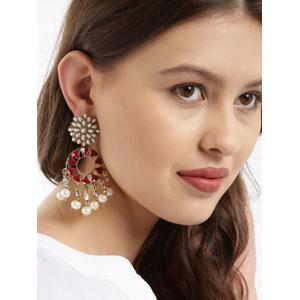 Fuschia Floral Drop Earrings