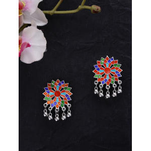 Ethnic Indian Traditional Multicolor Stud Earrings for women