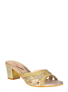 Khadim Gold Casual Heel Slip-On for Women