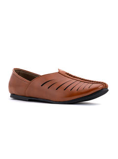 Lazard Brown Mojari Ethnic Shoe for Men