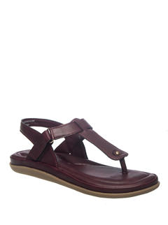 Softouch Maroon Casual Flat Sandal for Women