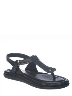 Softouch Black Casual Flat Sandal for Women