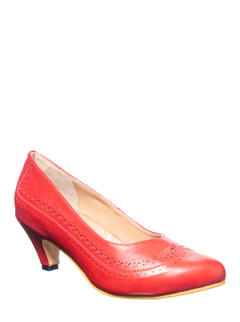 Sharon Red Pump Heels Casual Shoe for Women