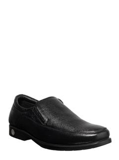 British Walkers Men Black Slip-On Formal Shoe 